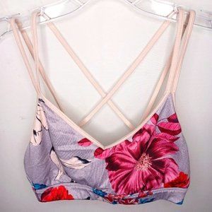 OLD NAVY ACTIVE SMALL Floral Strappy Sports Bra